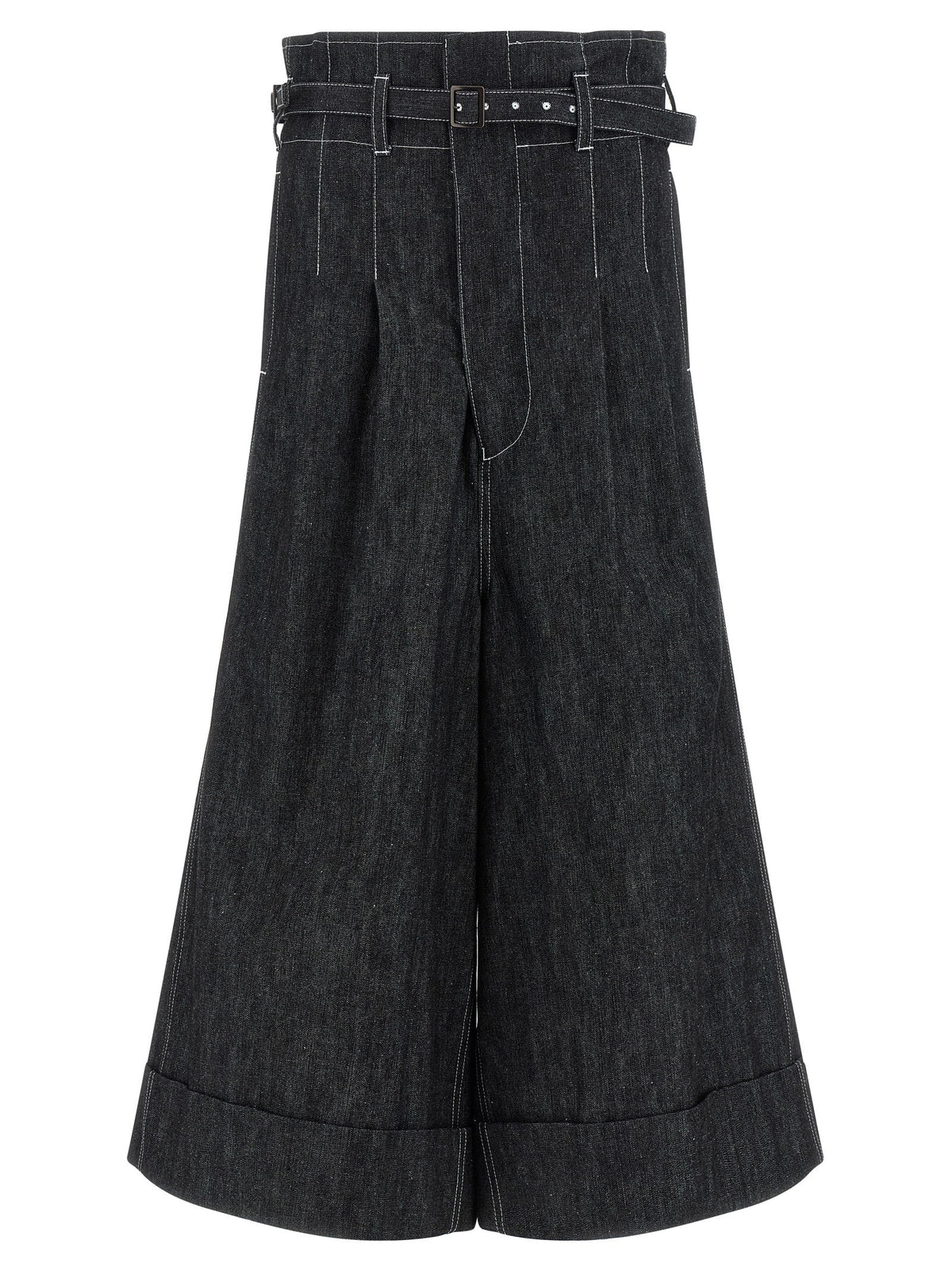 Junya Watanabe Black Cotton Bermuda Shorts