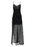 Ermanno Scervino Black Polyester Long Dress