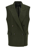Max Mara Bicolor Linen Sleeveless Jacket