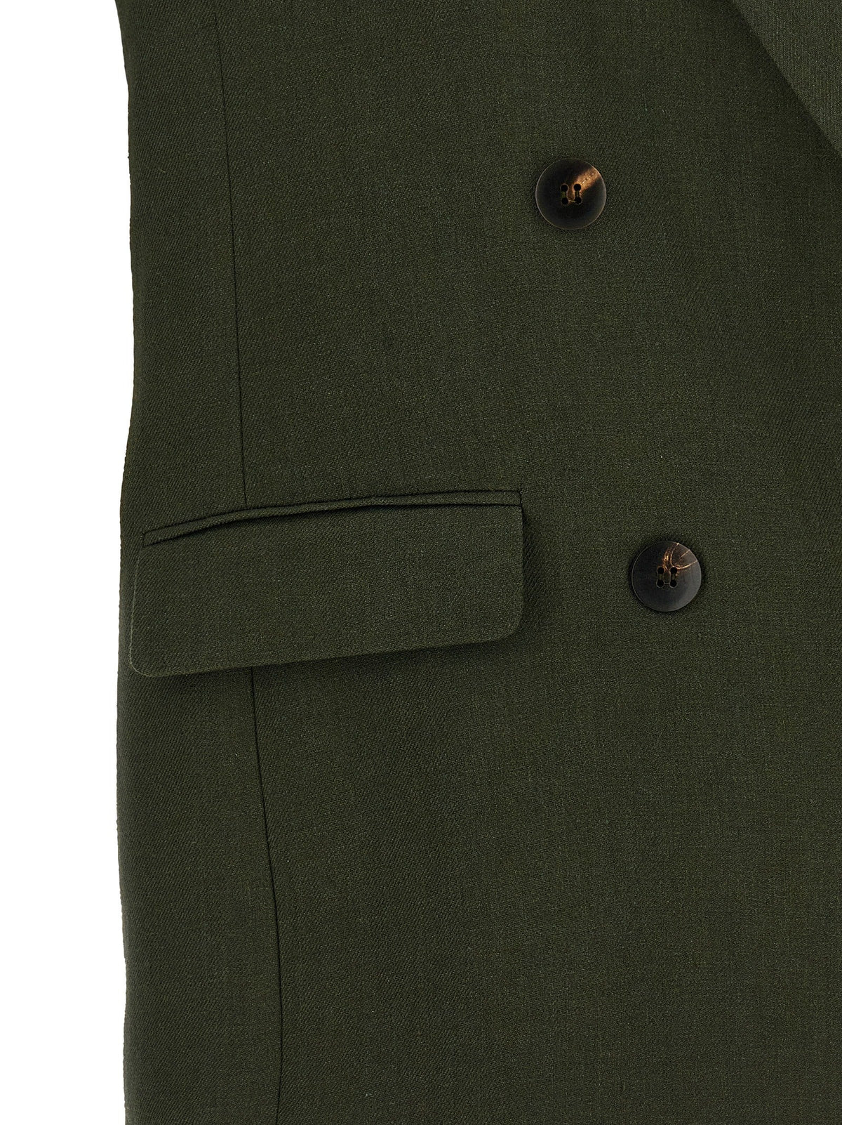 Max Mara Bicolor Linen Sleeveless Jacket