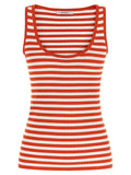 Max Mara Red Viscose Sleeveles T-Shirt