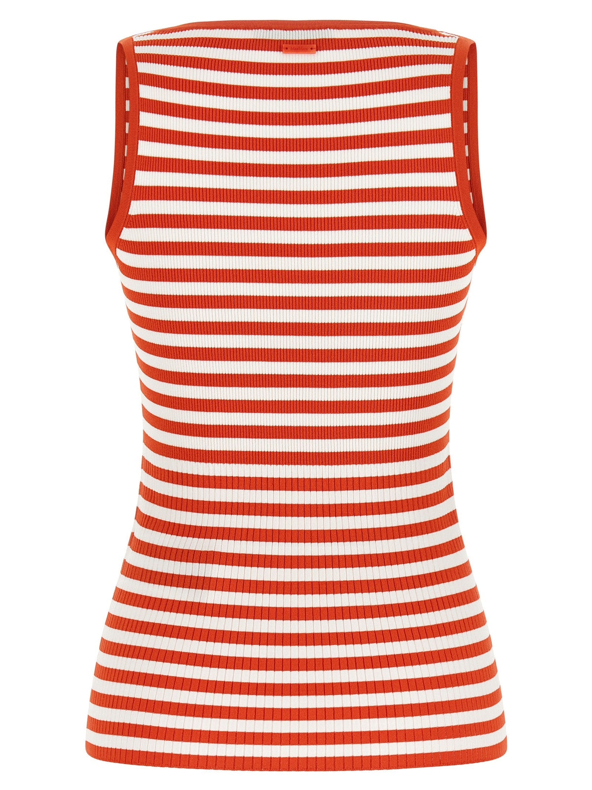 Max Mara Red Viscose Sleeveles T-Shirt