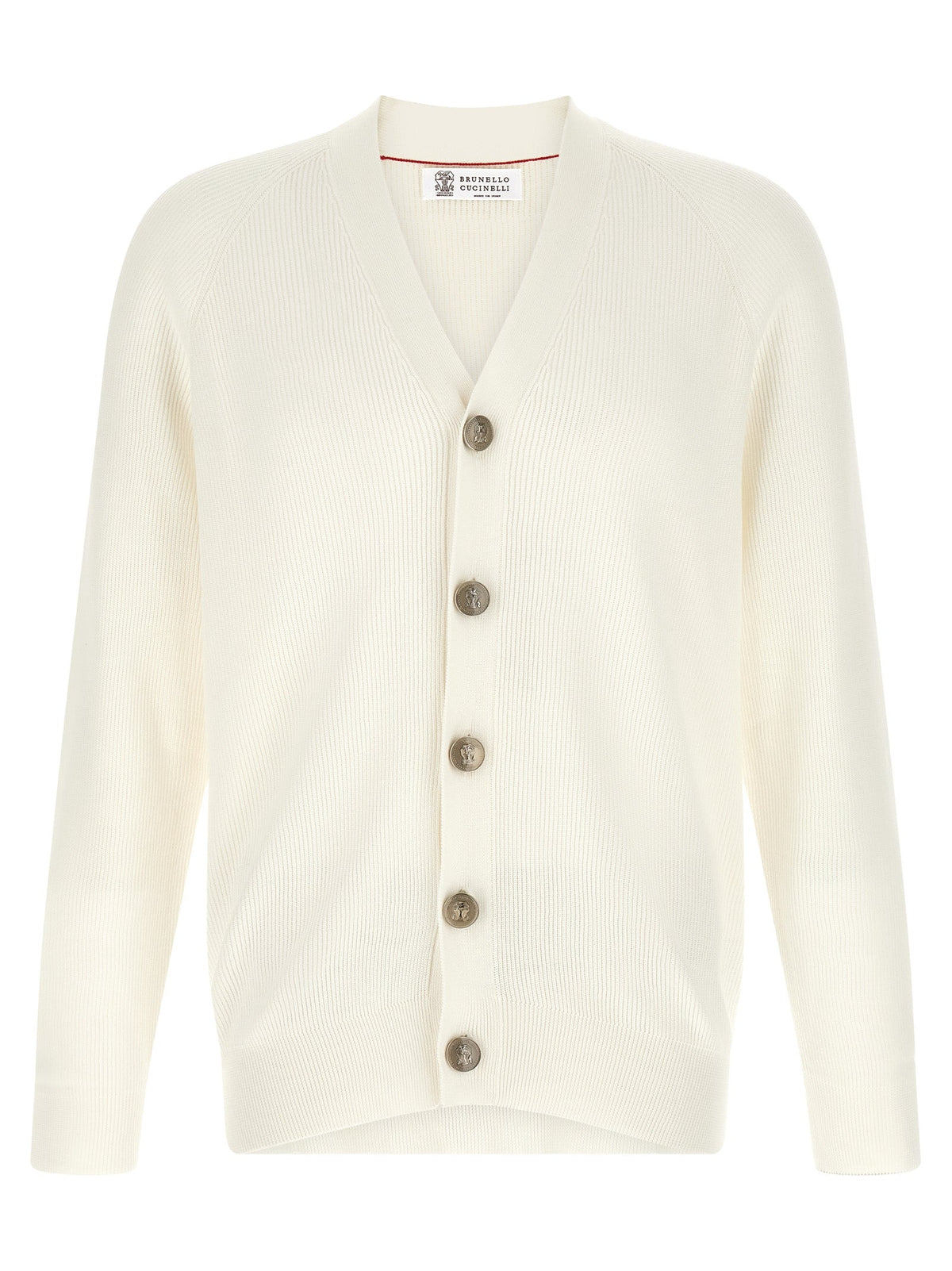 Brunello Cucinelli White Cotton Cardigan