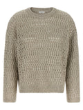 Brunello Cucinelli Beige Linen Cardigan
