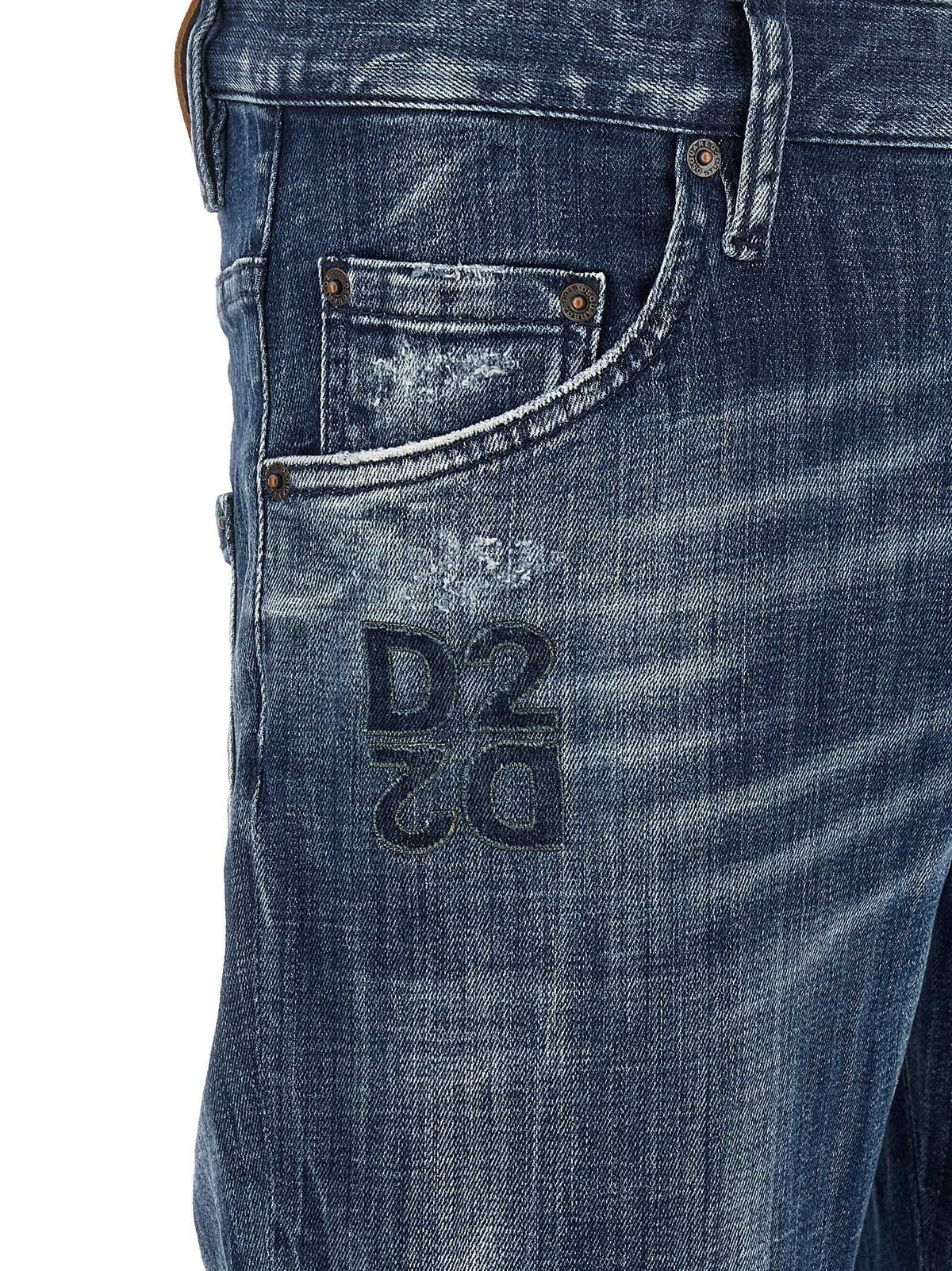 Dsquared² Blue Cotton Relaxed Fit Jeans