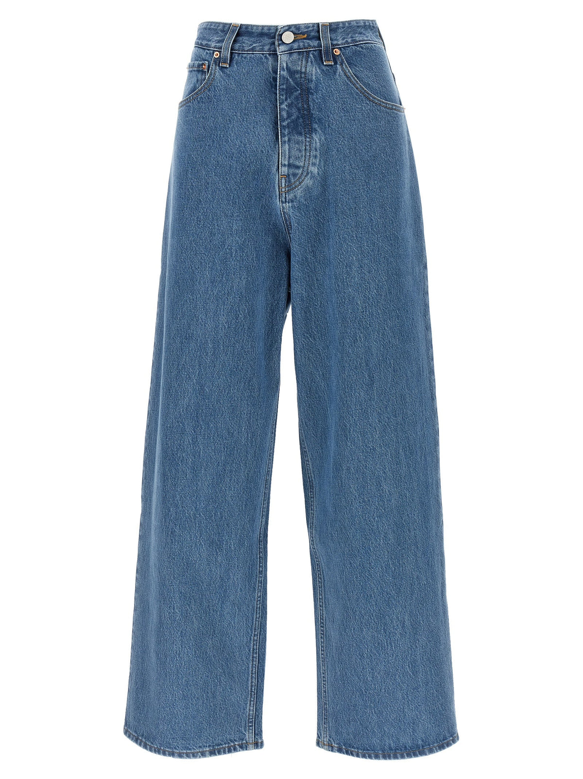 Vetements Blue Cotton Relaxed Fit Jeans