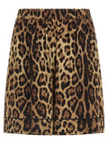 Dolce & Gabbana Brown Silk Bermuda Shorts