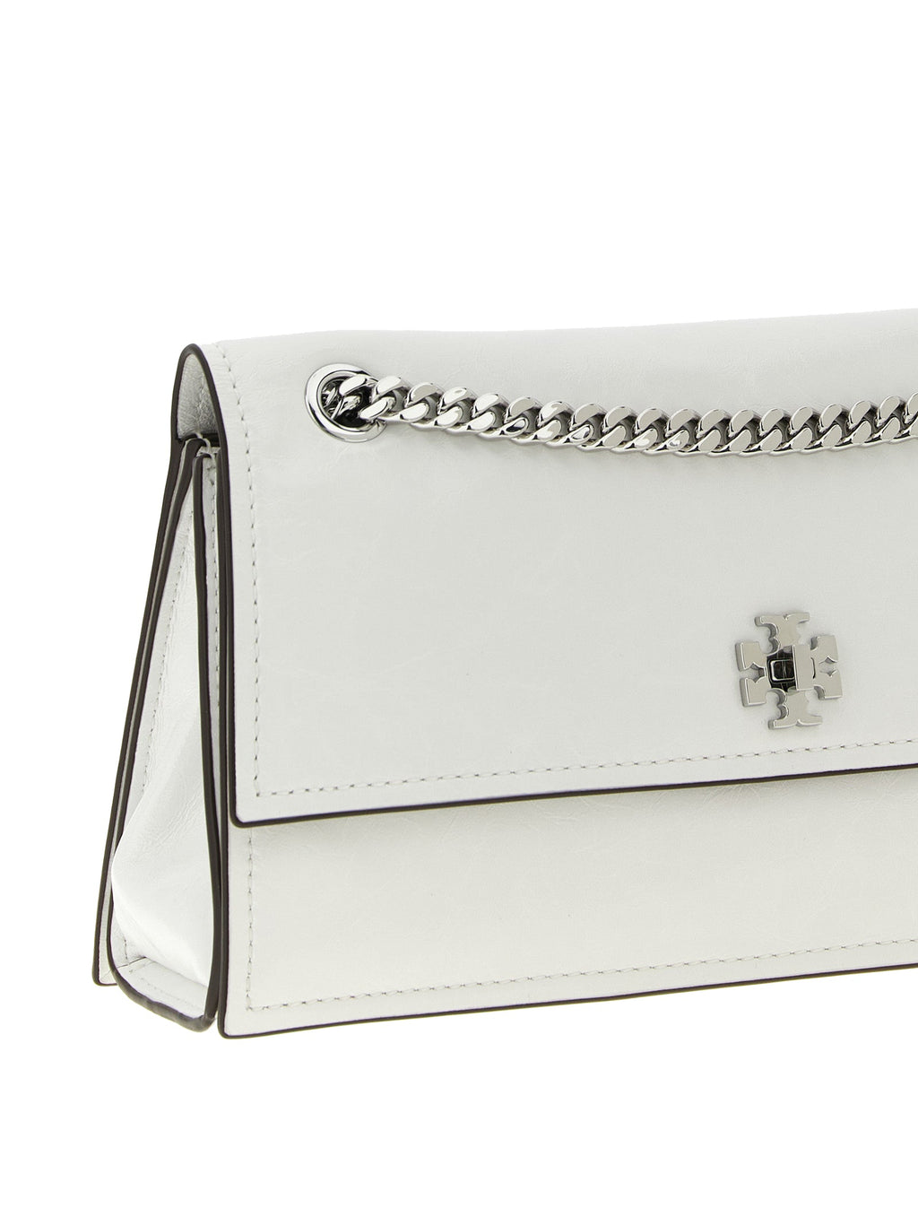 Tory Burch White Lamb Leather Shoulder Bag