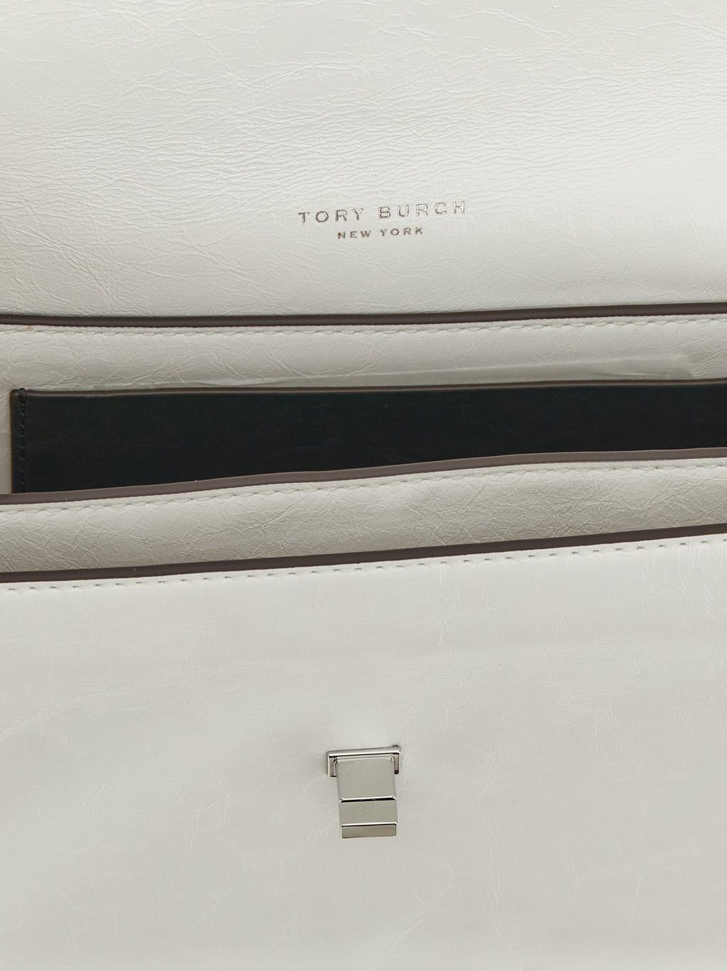 Tory Burch White Lamb Leather Shoulder Bag