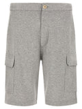 Brunello Cucinelli Gray Cotton Bermuda Shorts