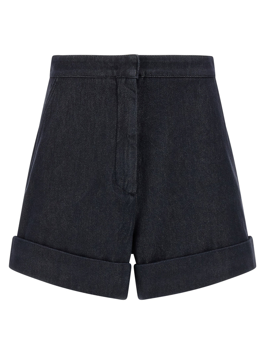 Max Mara Blue Cotton Bermuda Shorts