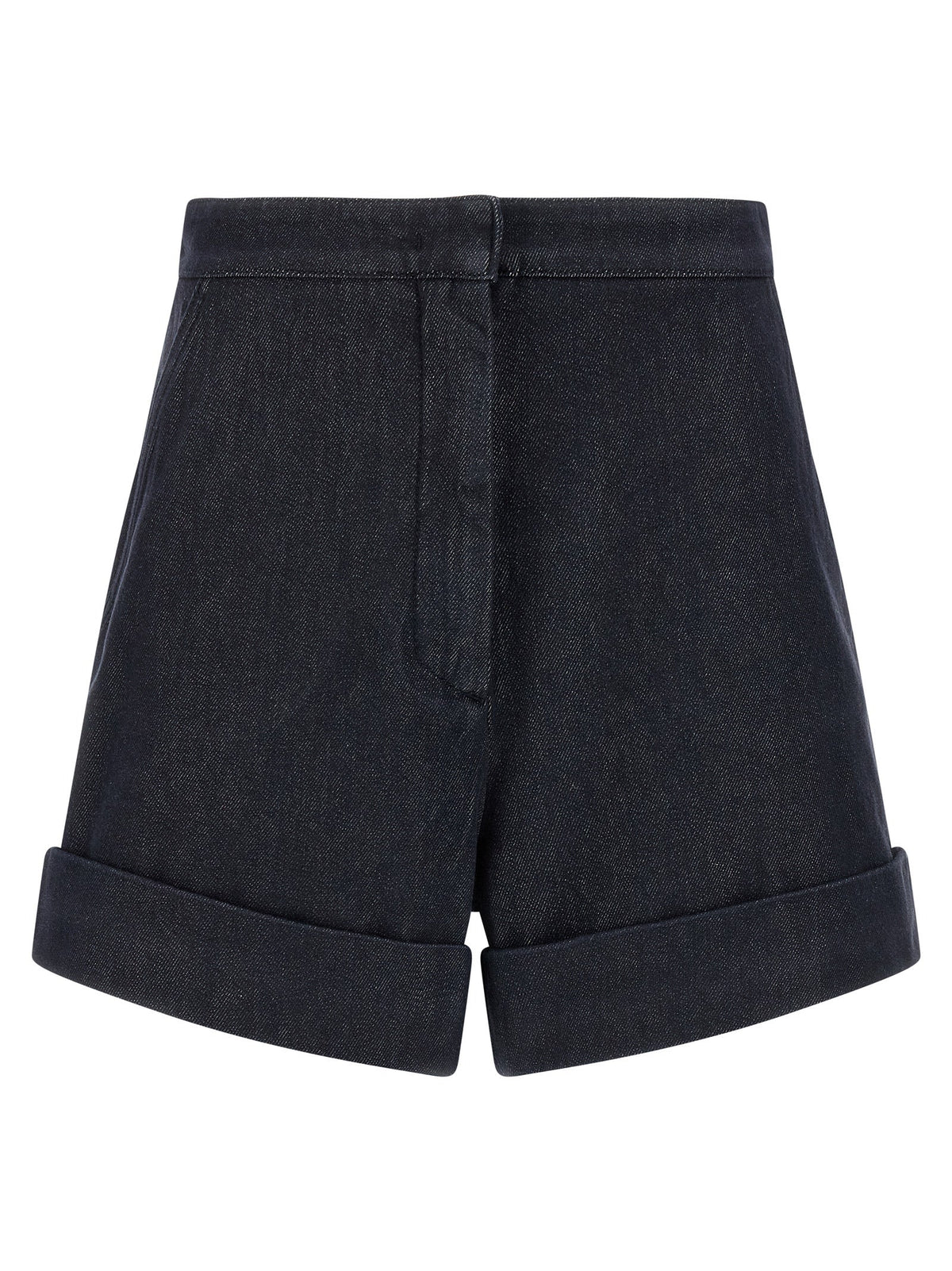 Max Mara Blue Cotton Bermuda Shorts
