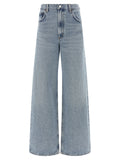 Agolde Blue Cotton Tapered Jeans