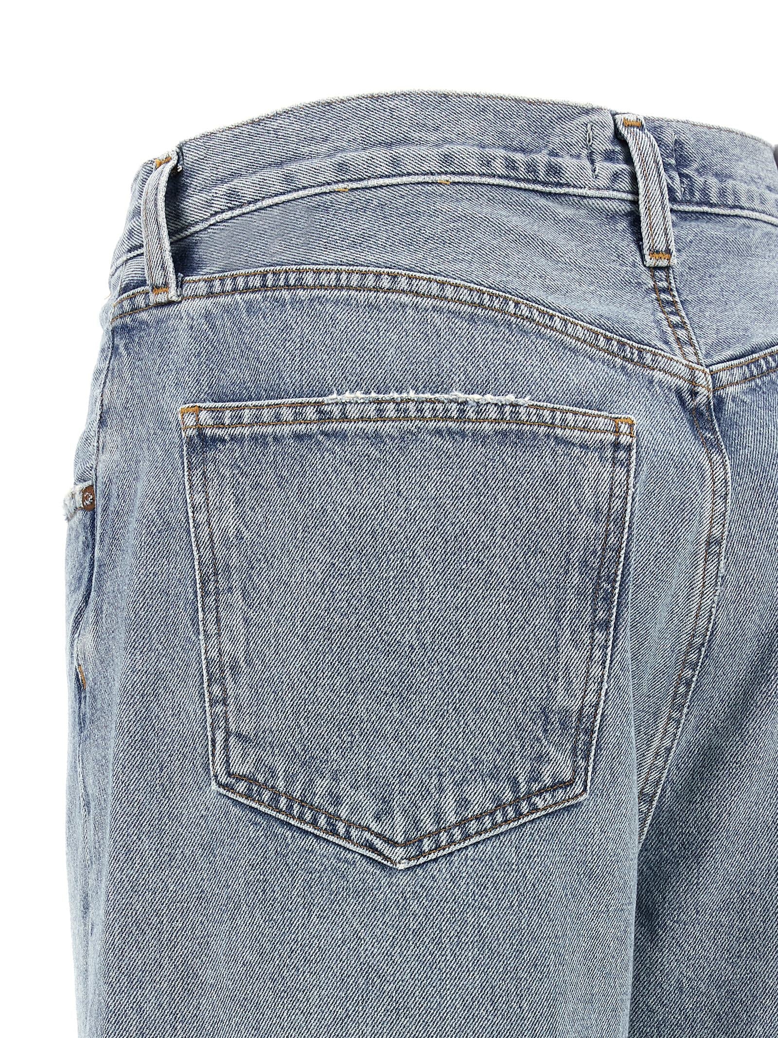 Agolde Blue Cotton Tapered Jeans