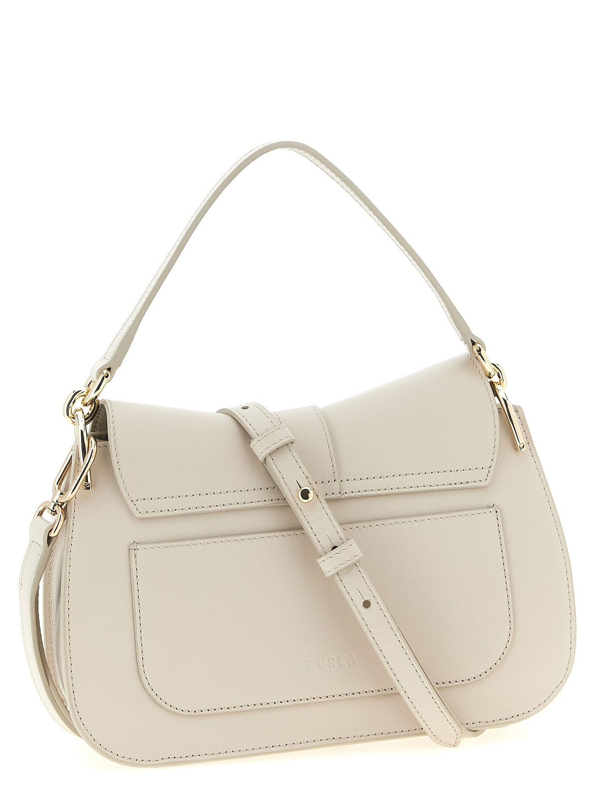 Furla Beige Calfskin Shoulder Bag
