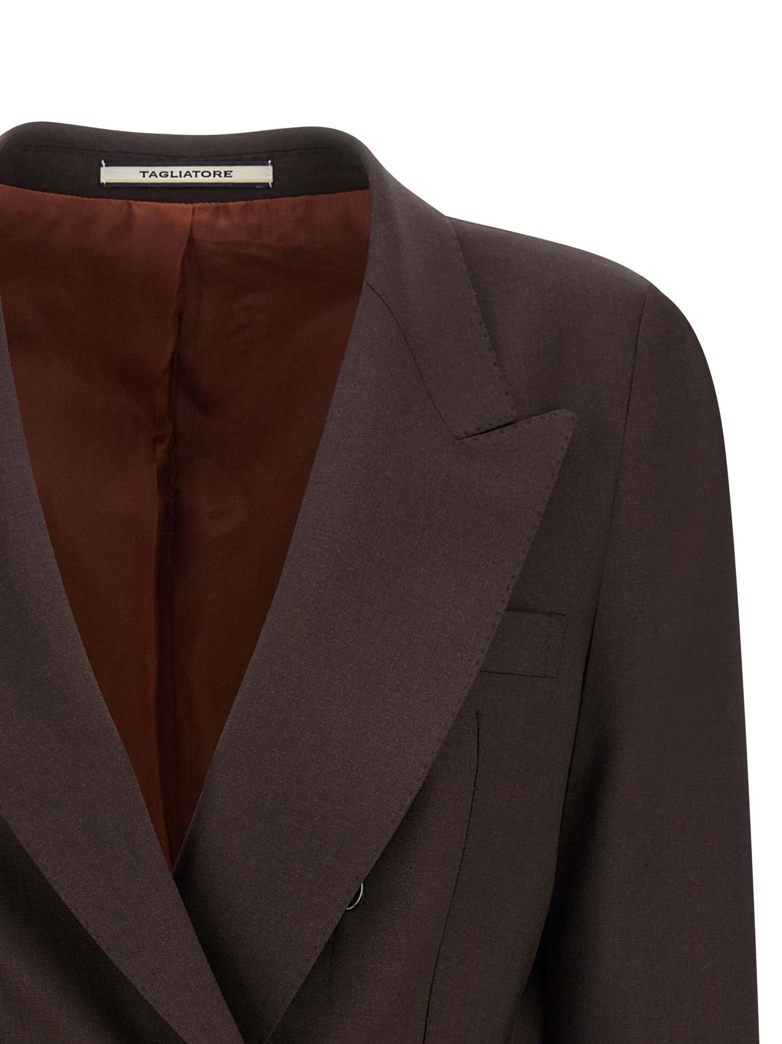 Tagliatore Brown Virgin Wool Blazer