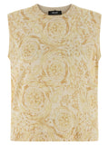 Versace Multicolor Silk Sleeveless Jacket