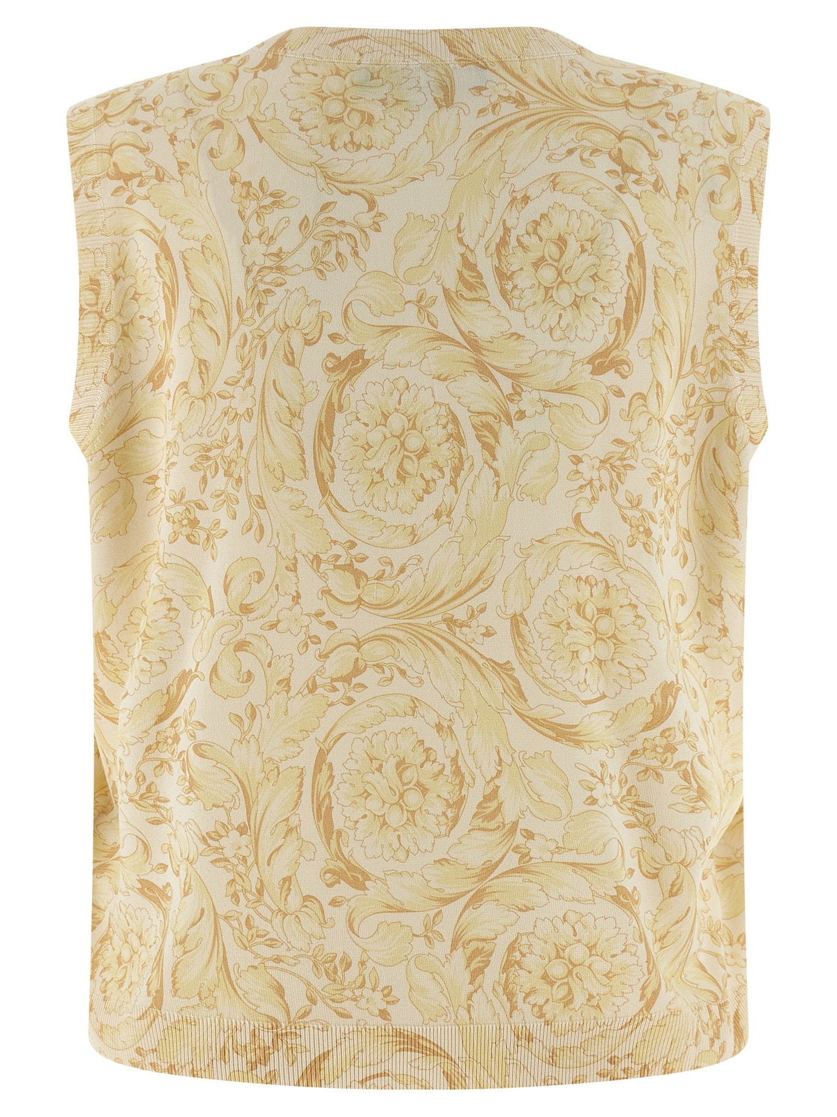 Versace Multicolor Silk Sleeveless Jacket