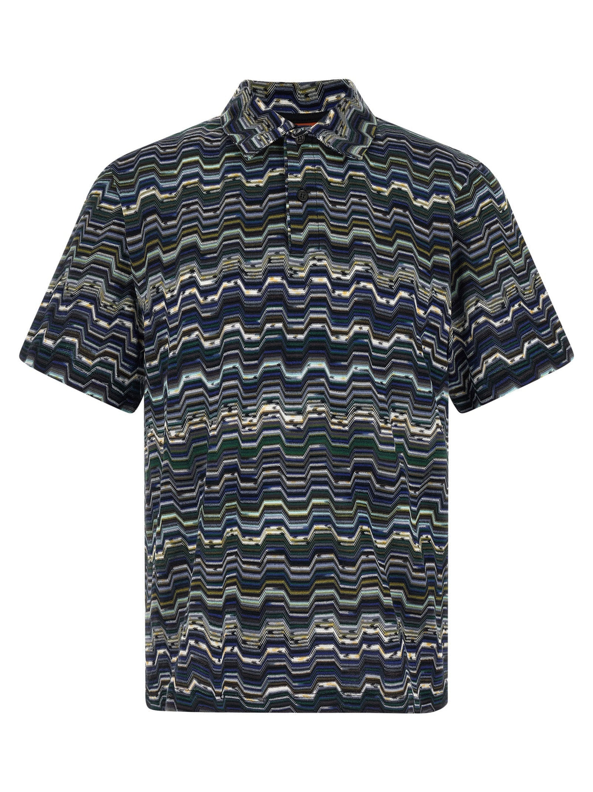 Missoni Blue Cotton Polo Shirt