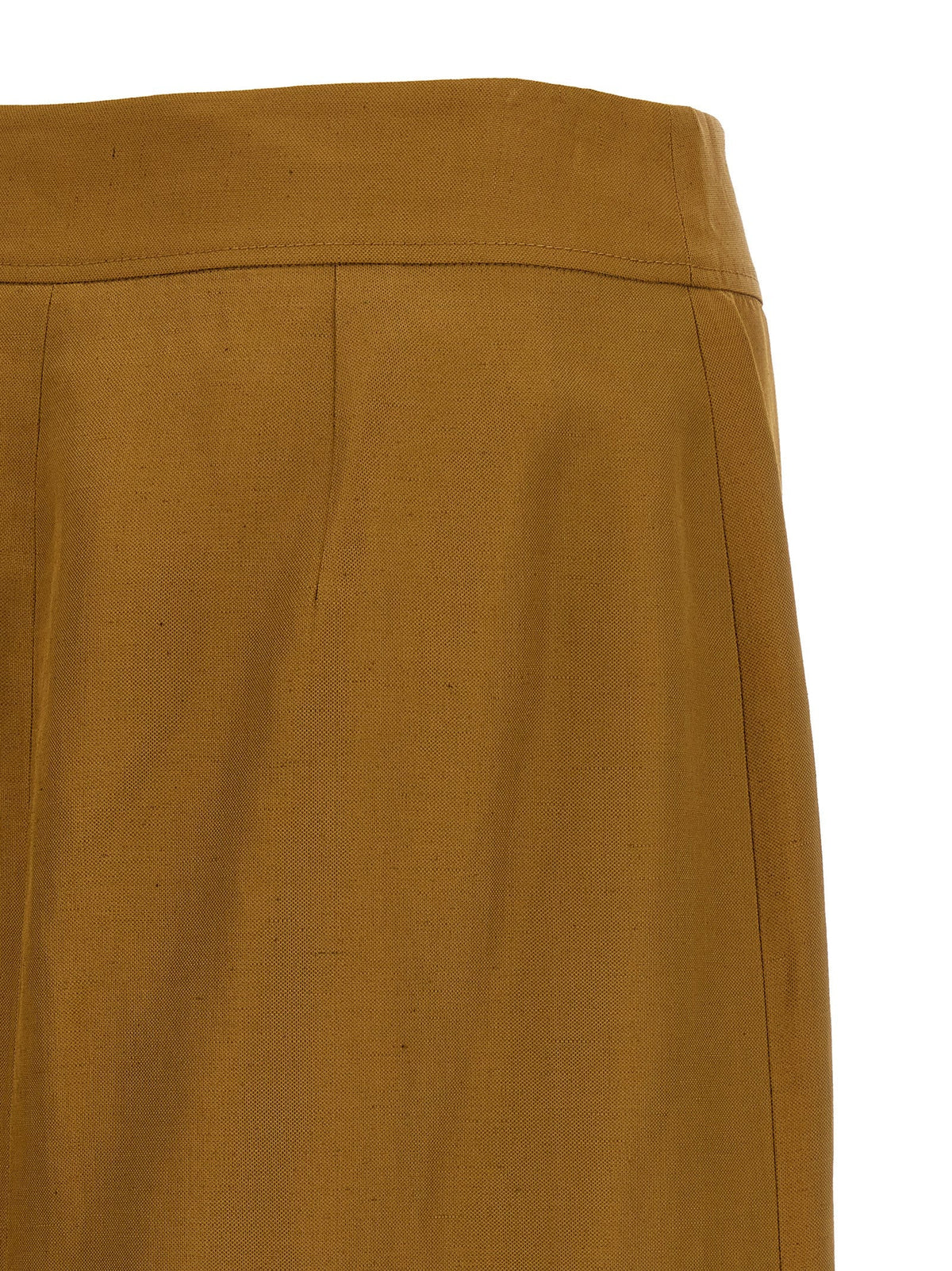 Alberto Biani Brown Viscose Midi Skirt