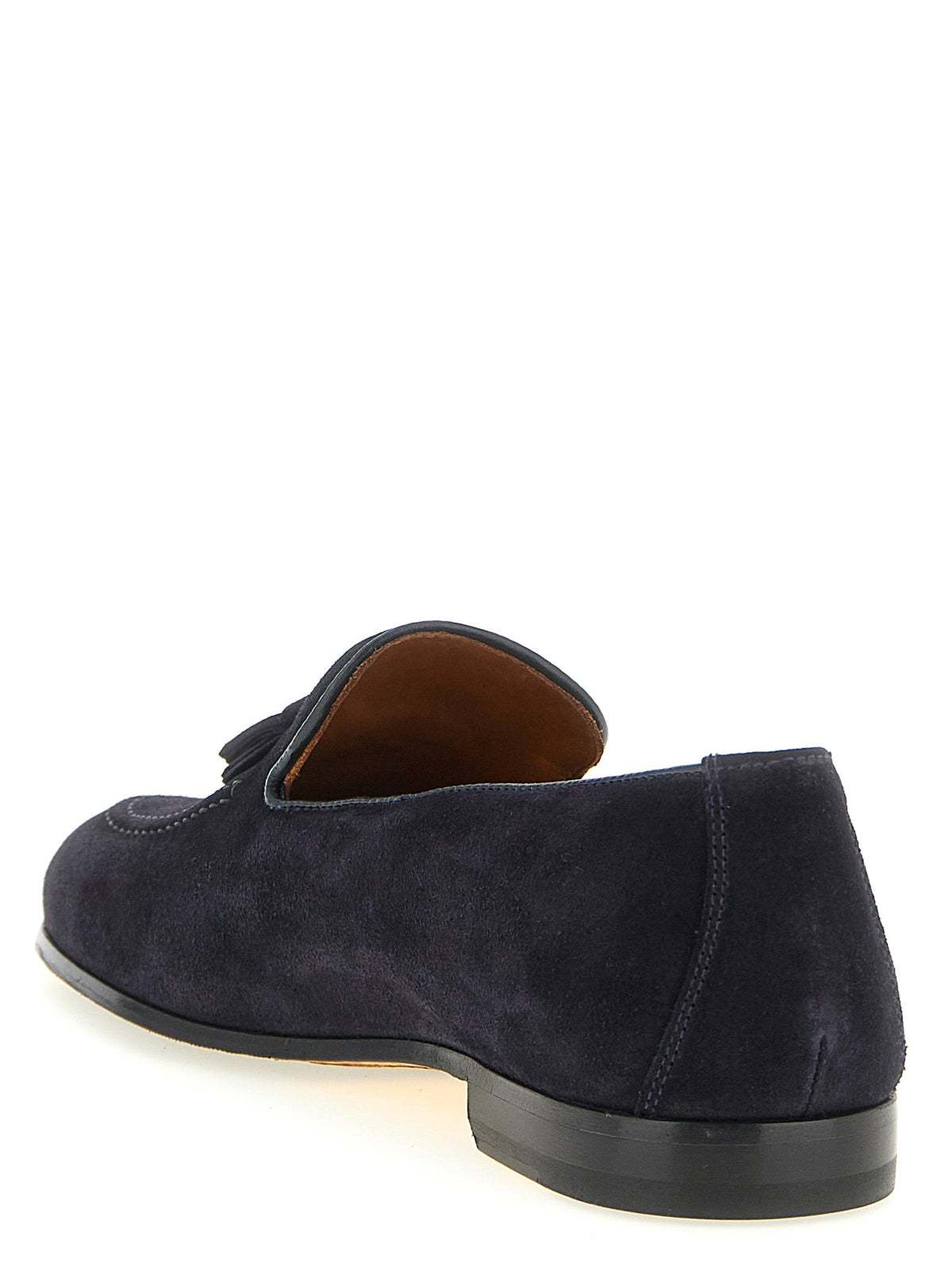 Doucal's Blue Calfskin Slip-On Loafers