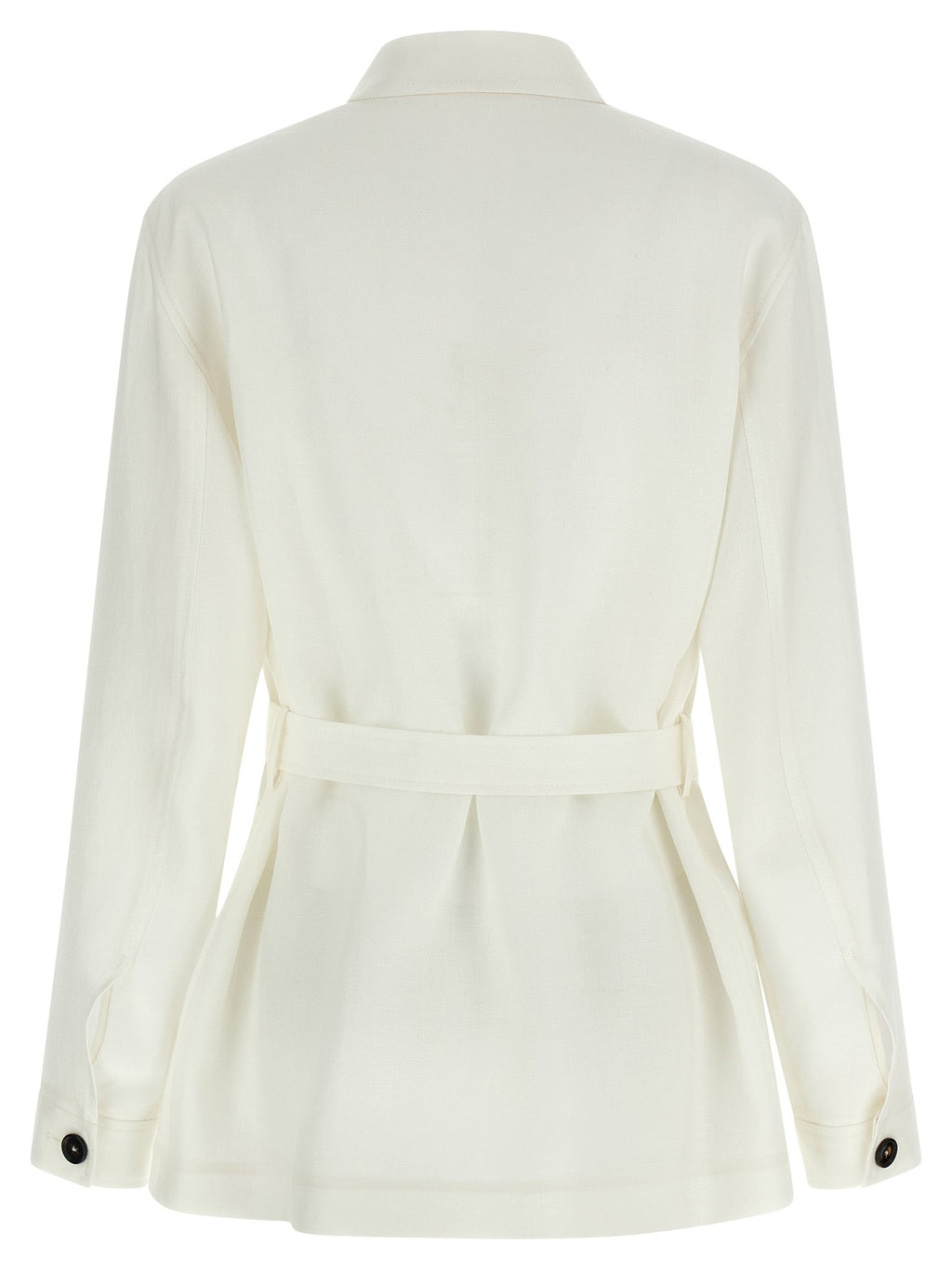 Tagliatore White Linen Shell Jacket