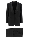Tagliatore Black Virgin Wool Two-Piece Suit