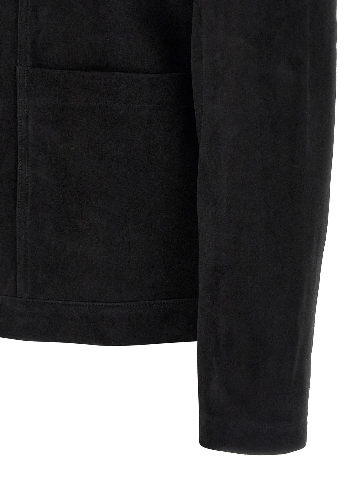 GIORGIO BRATO Black Suede Leather Leather Jacket