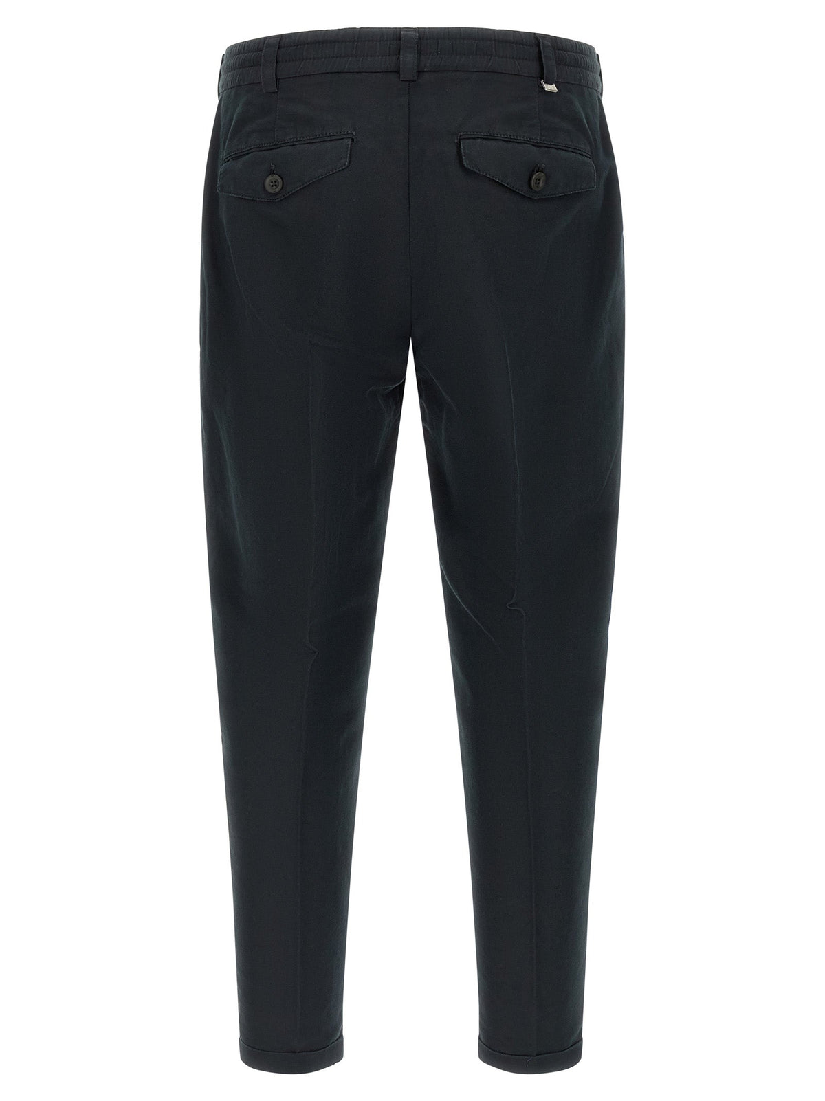 PT Torino Black Linen Casual Pants