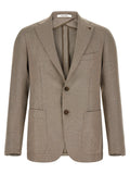 Tagliatore Brown Cotton Blazer