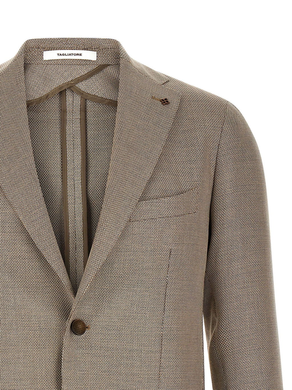 Tagliatore Brown Cotton Blazer