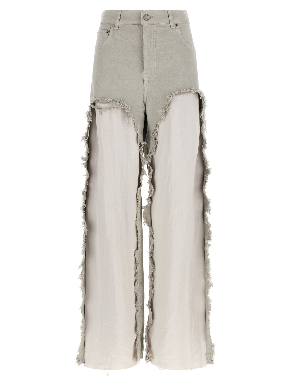 Haikure Gray Cotton Flared Jeans