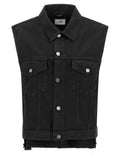Haikure Black Cotton Sleeveless Jacket