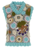 Ganni Multicolor Wool Sleeveless Jacket