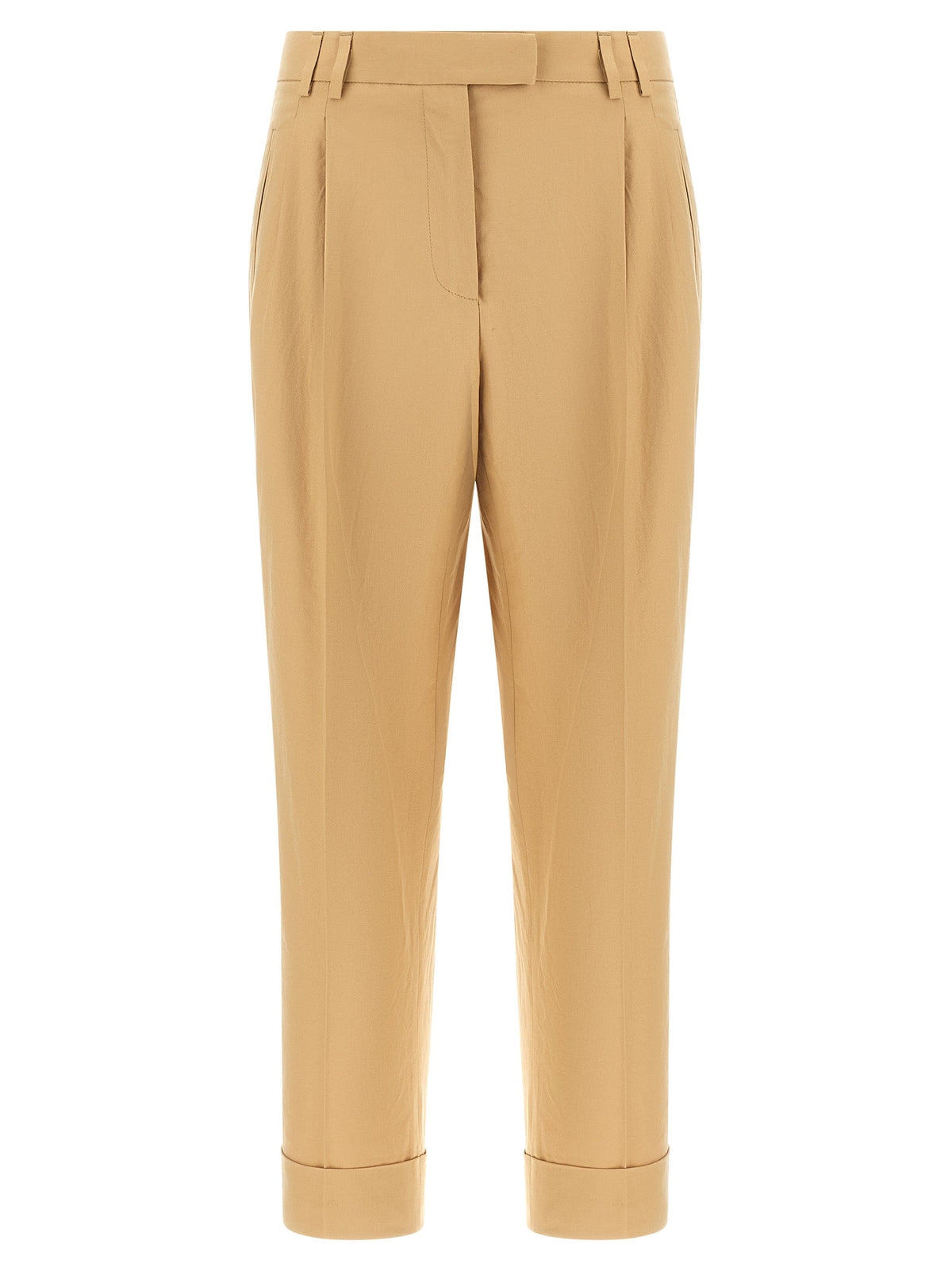 Alberto Biani Beige Cotton Casual Pants