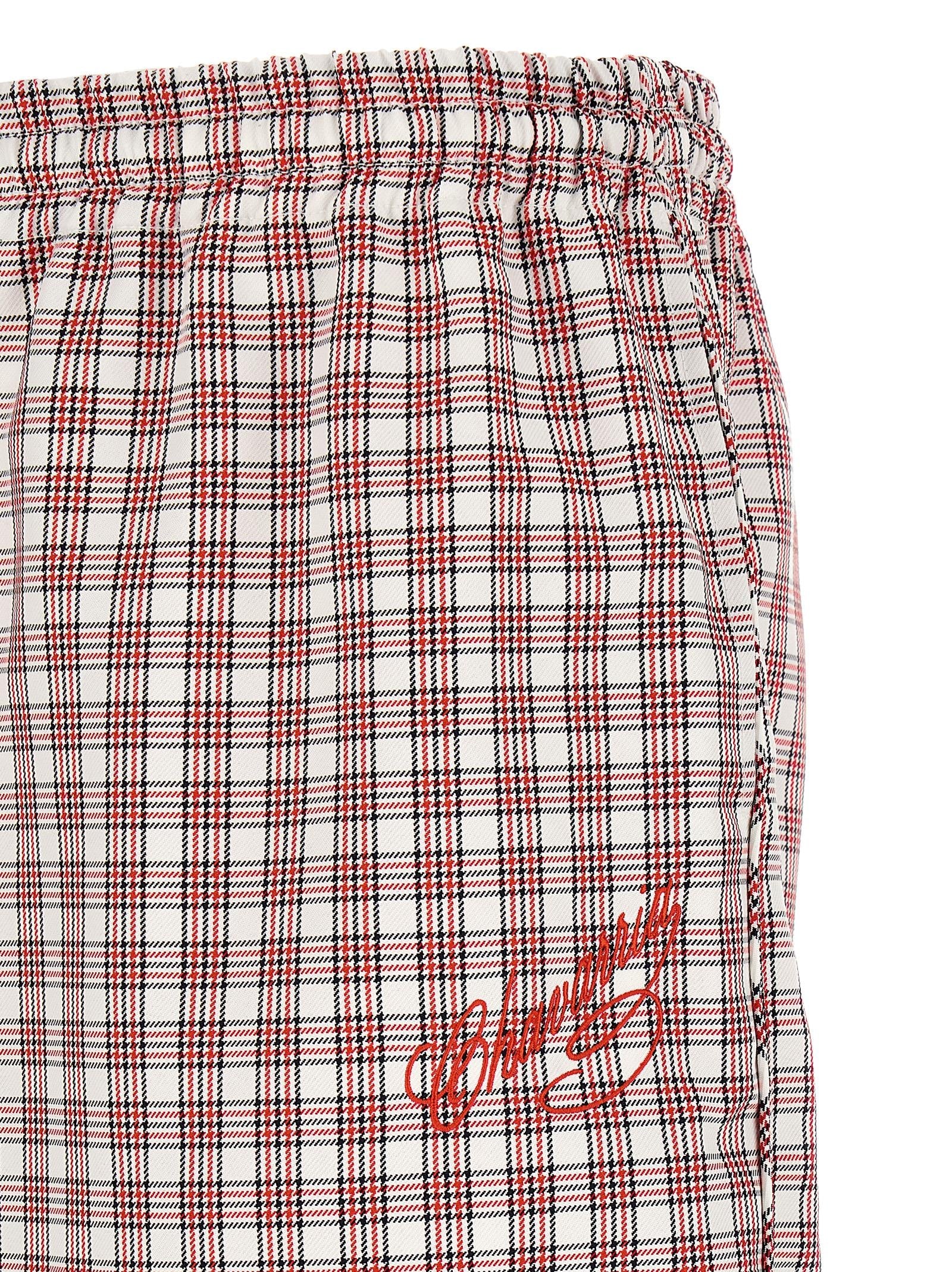 WILLY CHAVARRIA Red Polyester Casual Pants
