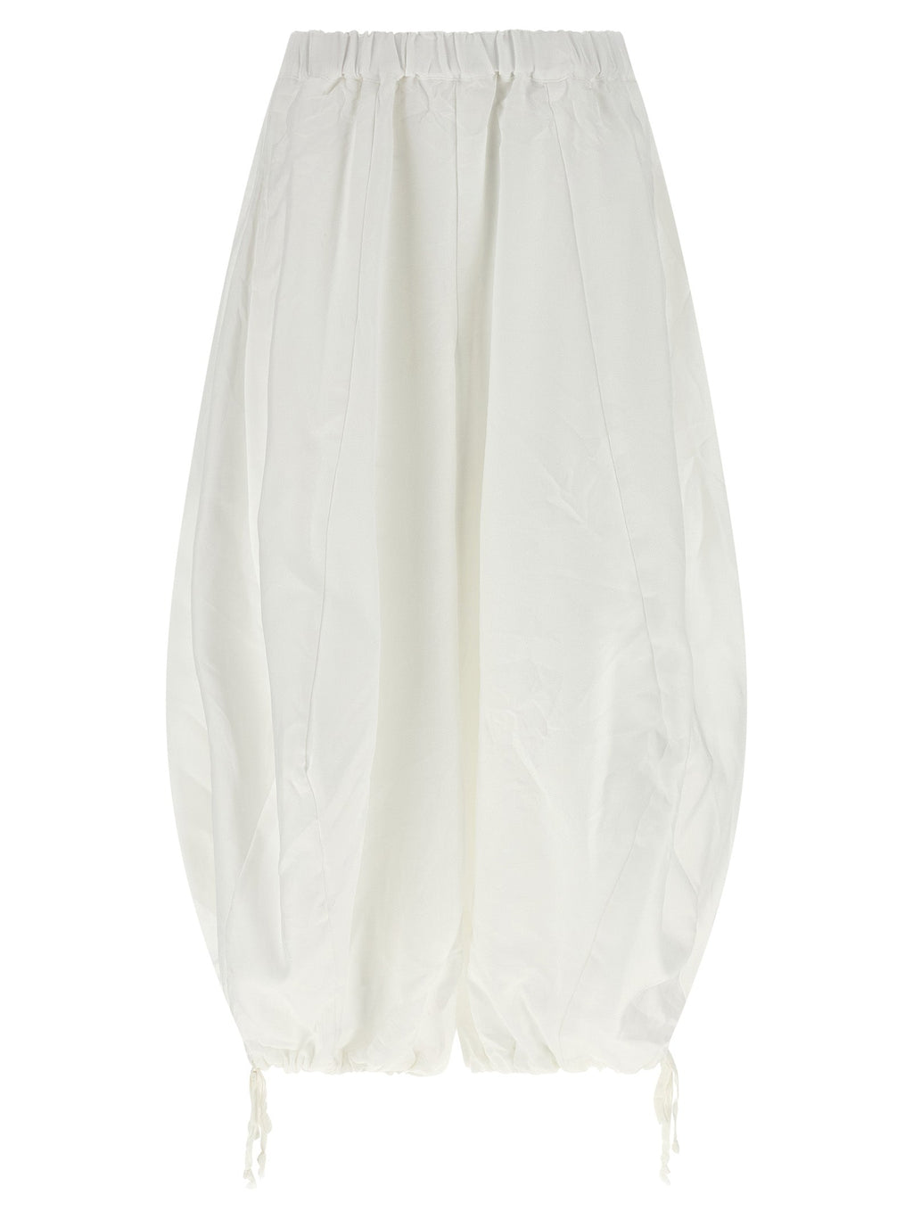 Comme Des Garçons White Polyester Casual Pants