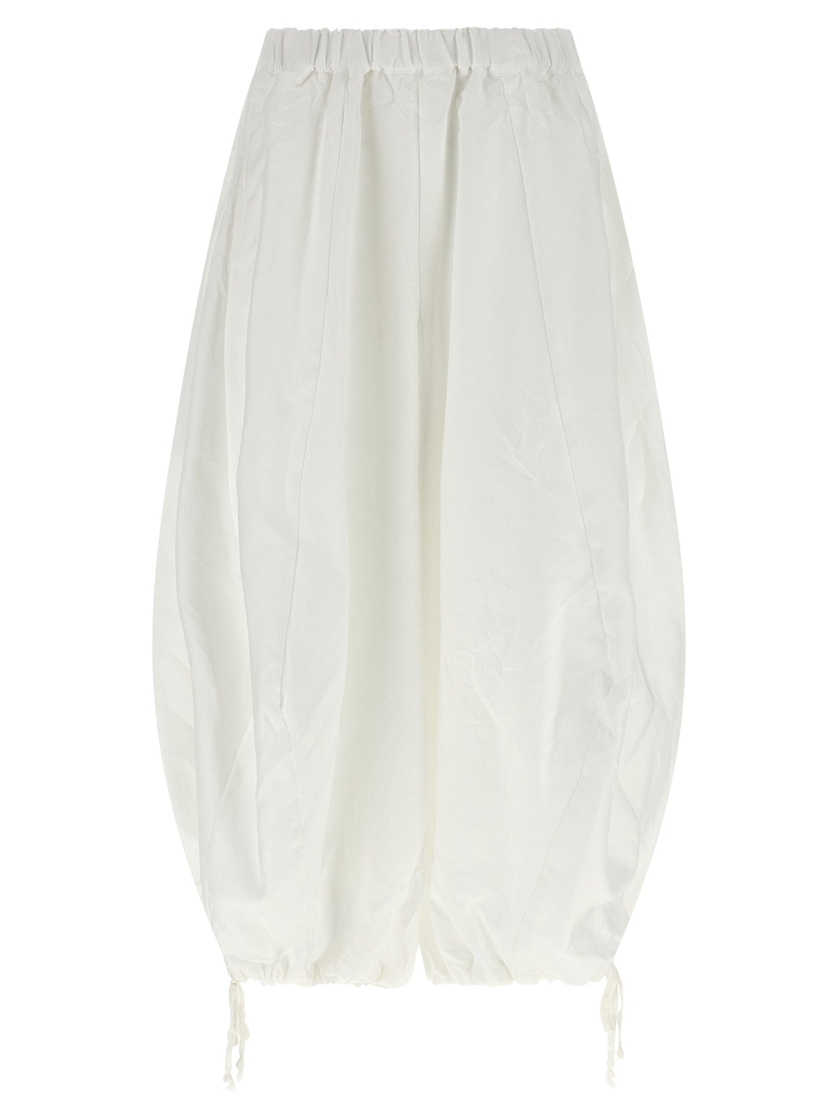 Comme Des Garçons White Polyester Casual Pants