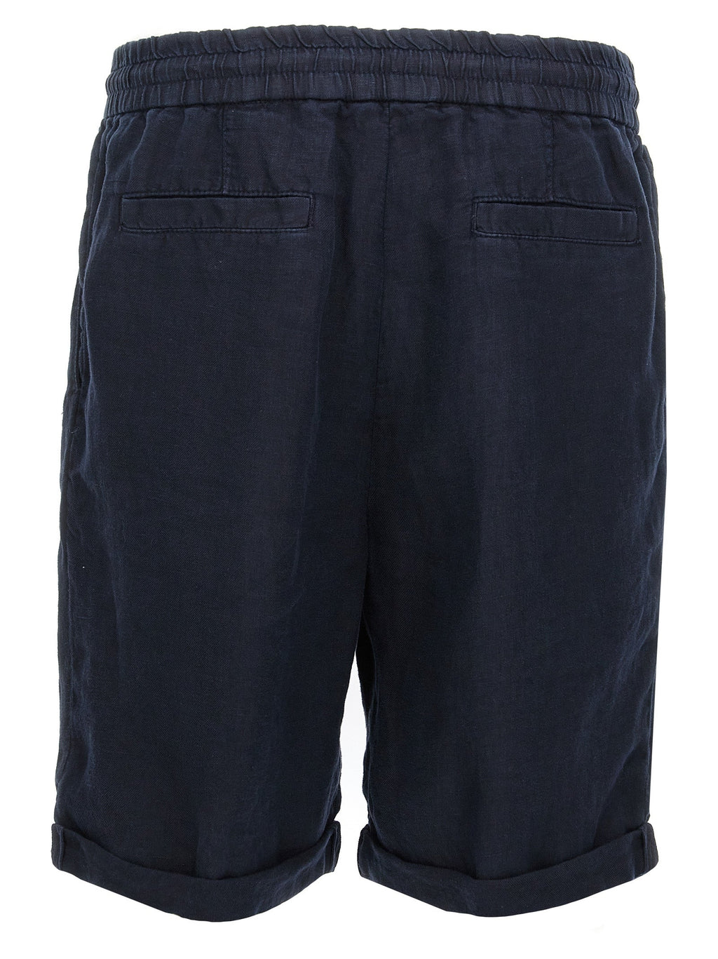 Brunello Cucinelli Blue Linen Bermuda Shorts