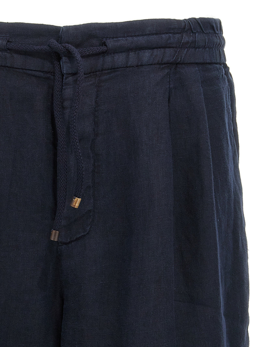 Brunello Cucinelli Blue Linen Bermuda Shorts