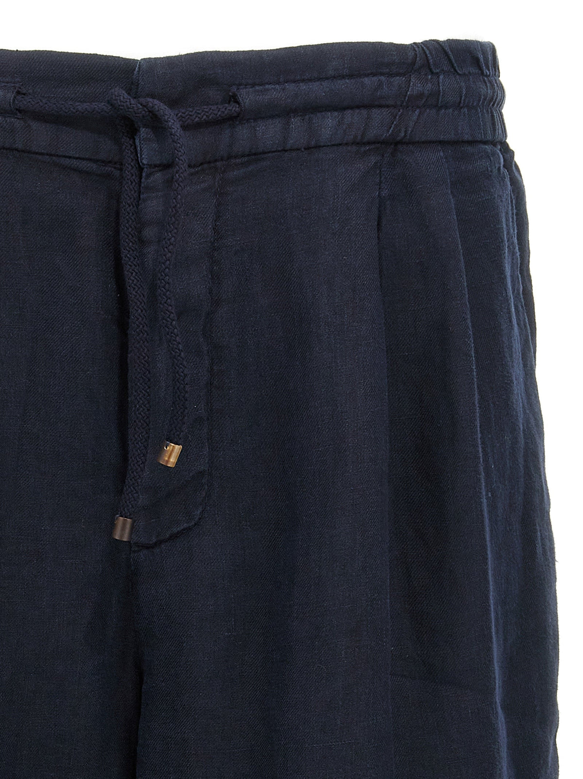Brunello Cucinelli Blue Linen Bermuda Shorts