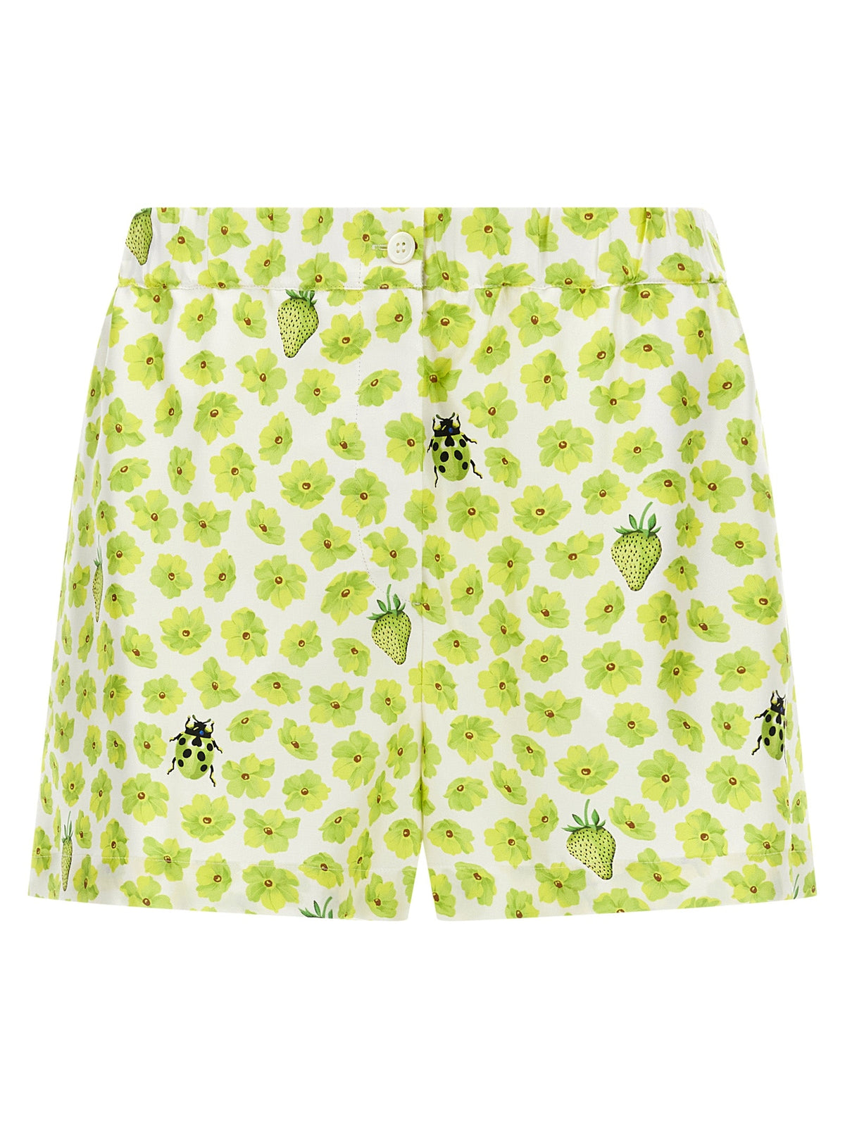 Versace Multicolor Silk Bermuda Shorts