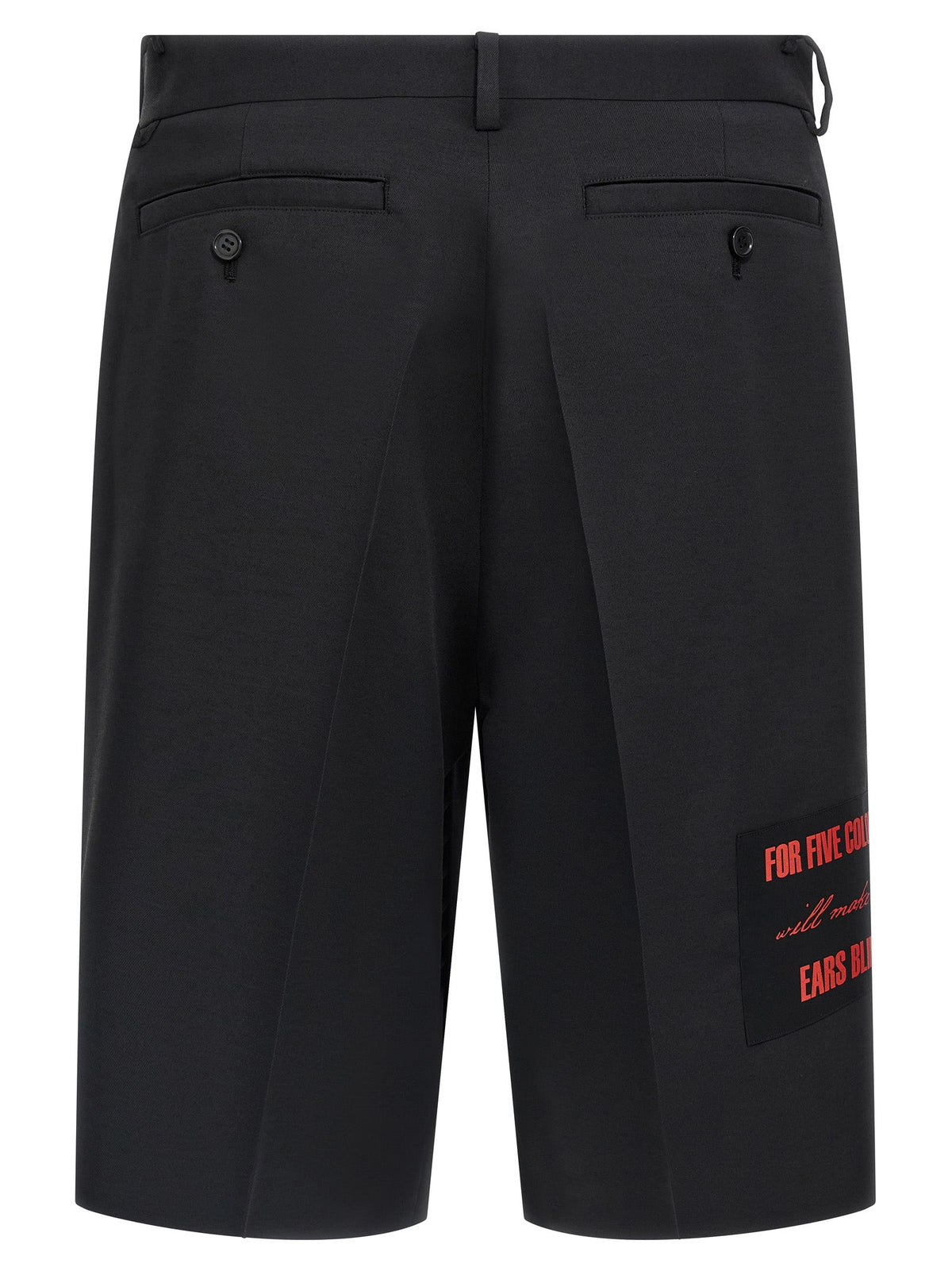 Undercover Black Polyester Bermuda Shorts