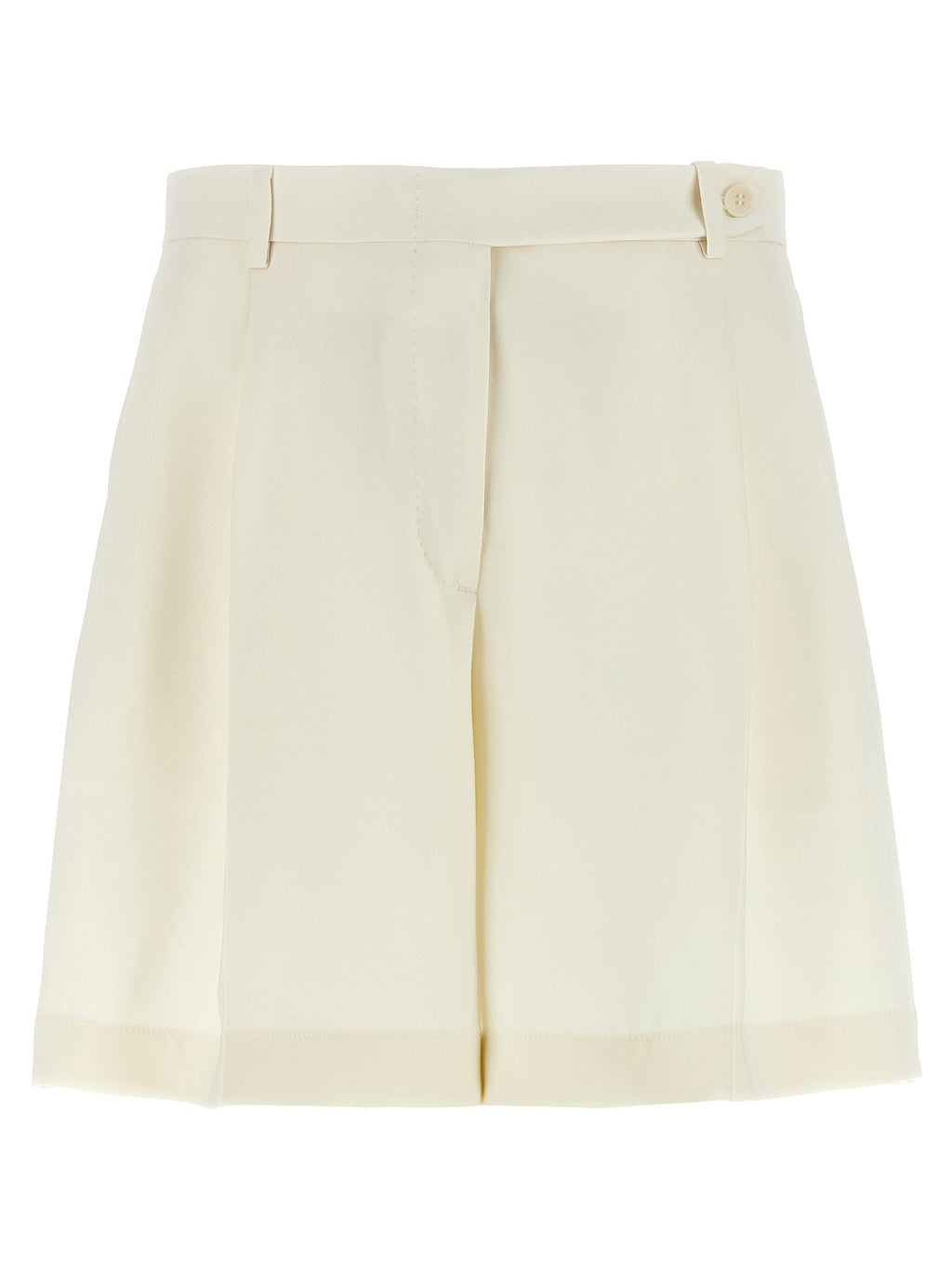 Brioni White Silk Bermuda Shorts