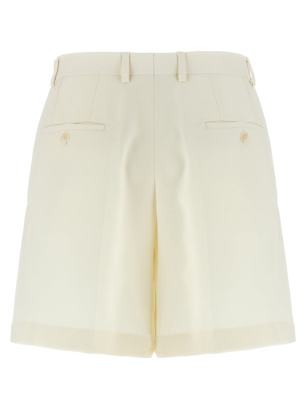 Brioni White Silk Bermuda Shorts