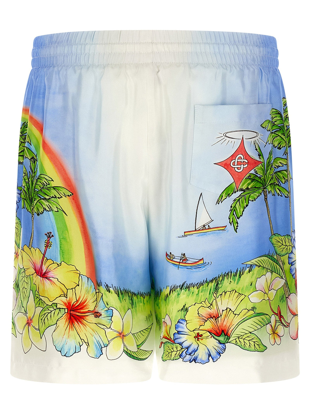 Casablanca Multicolor Silk Bermuda Shorts