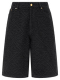 Casablanca Black Cotton Bermuda Shorts