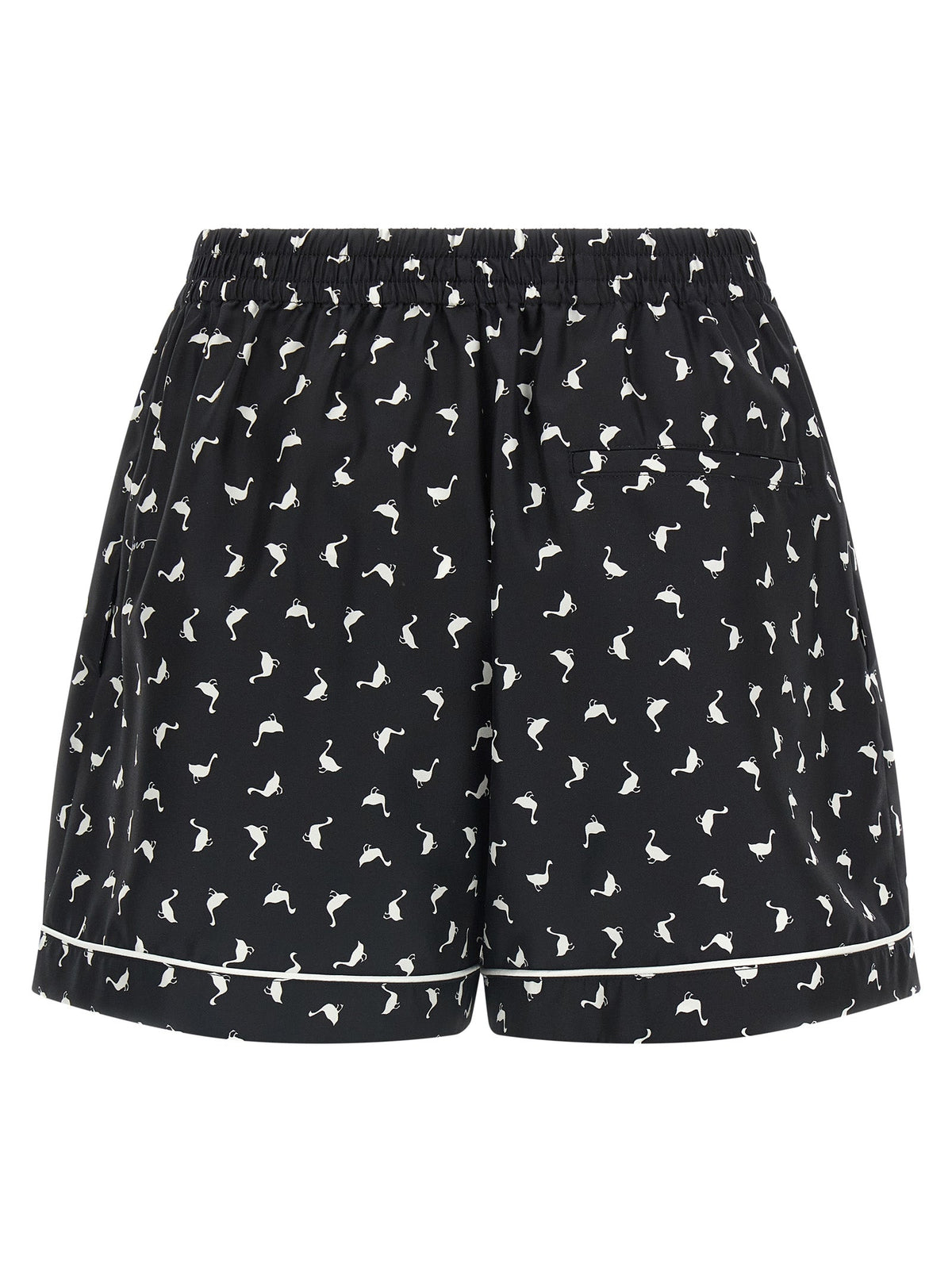 Moschino Bicolor Silk Bermuda Shorts