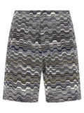 Missoni Bicolor Cotton Bermuda Shorts