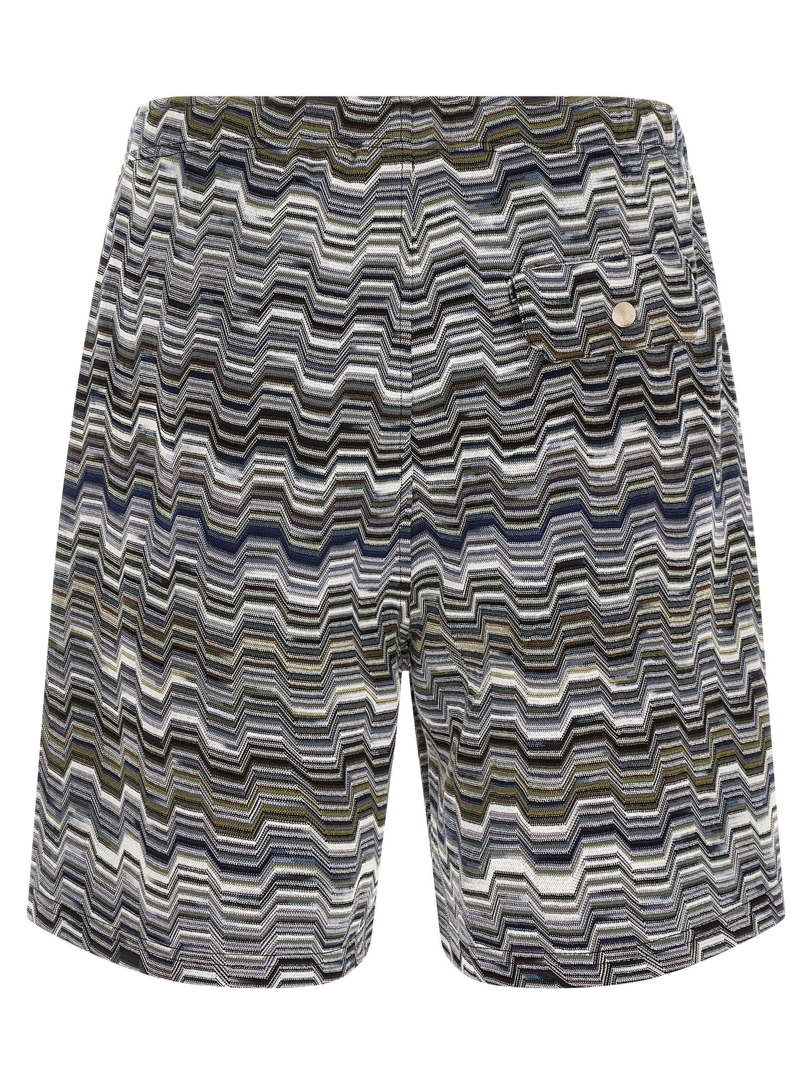 Missoni Bicolor Cotton Bermuda Shorts